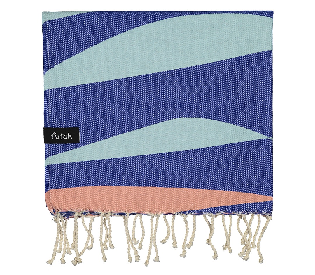 Futah - Sea Storm Blue Kids Towel (3)