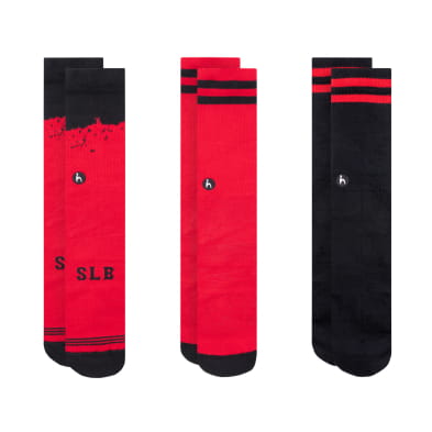Futah 3-Pack Athletic Socks Black