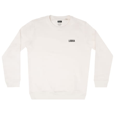 White Organic Cotton Sweatshirt - Lisboa