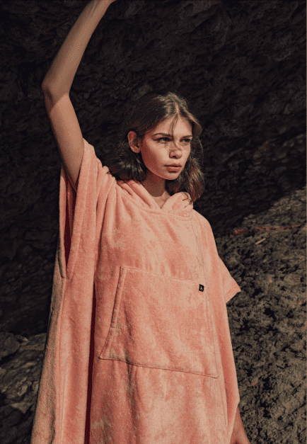 Futah Ericeira Coral Terry Poncho