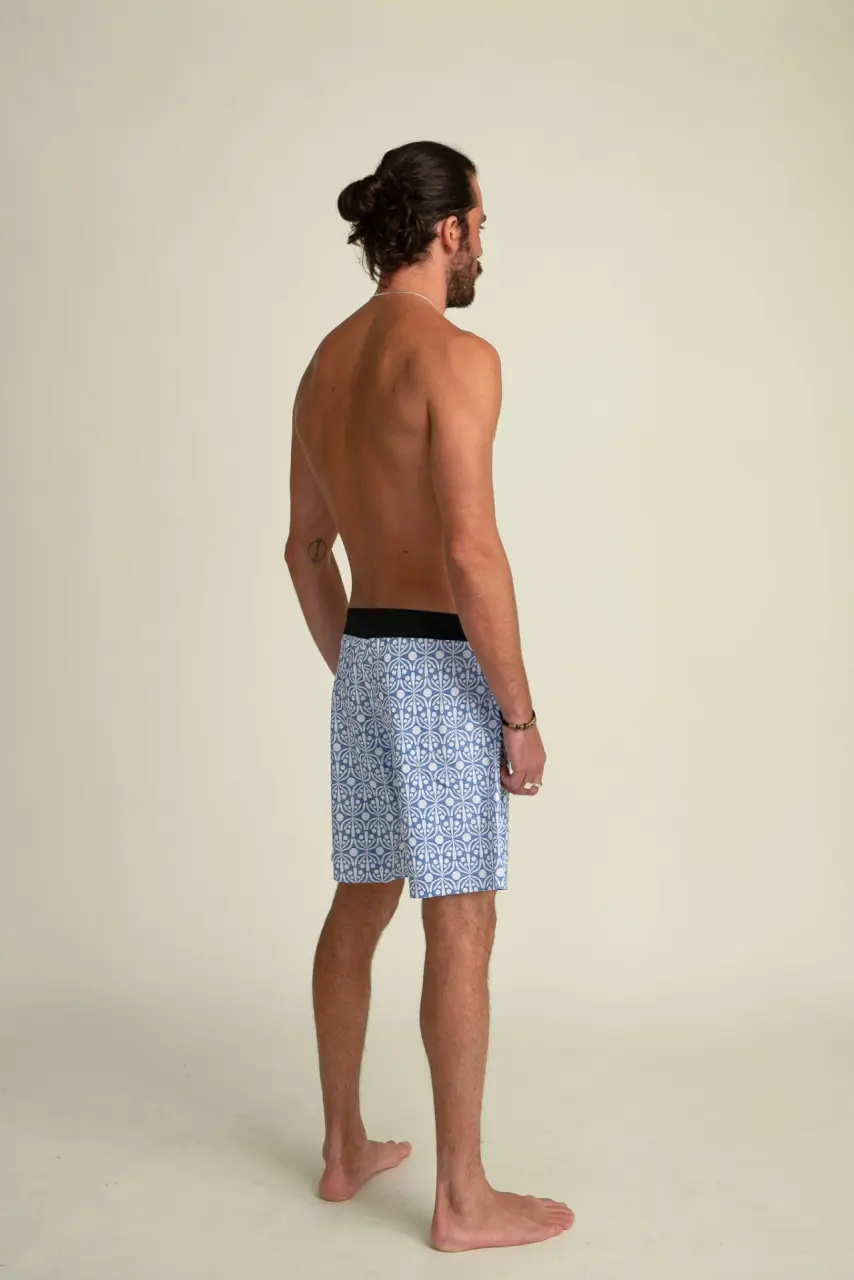 Futah - Flora Blue & White Boardshorts (3)