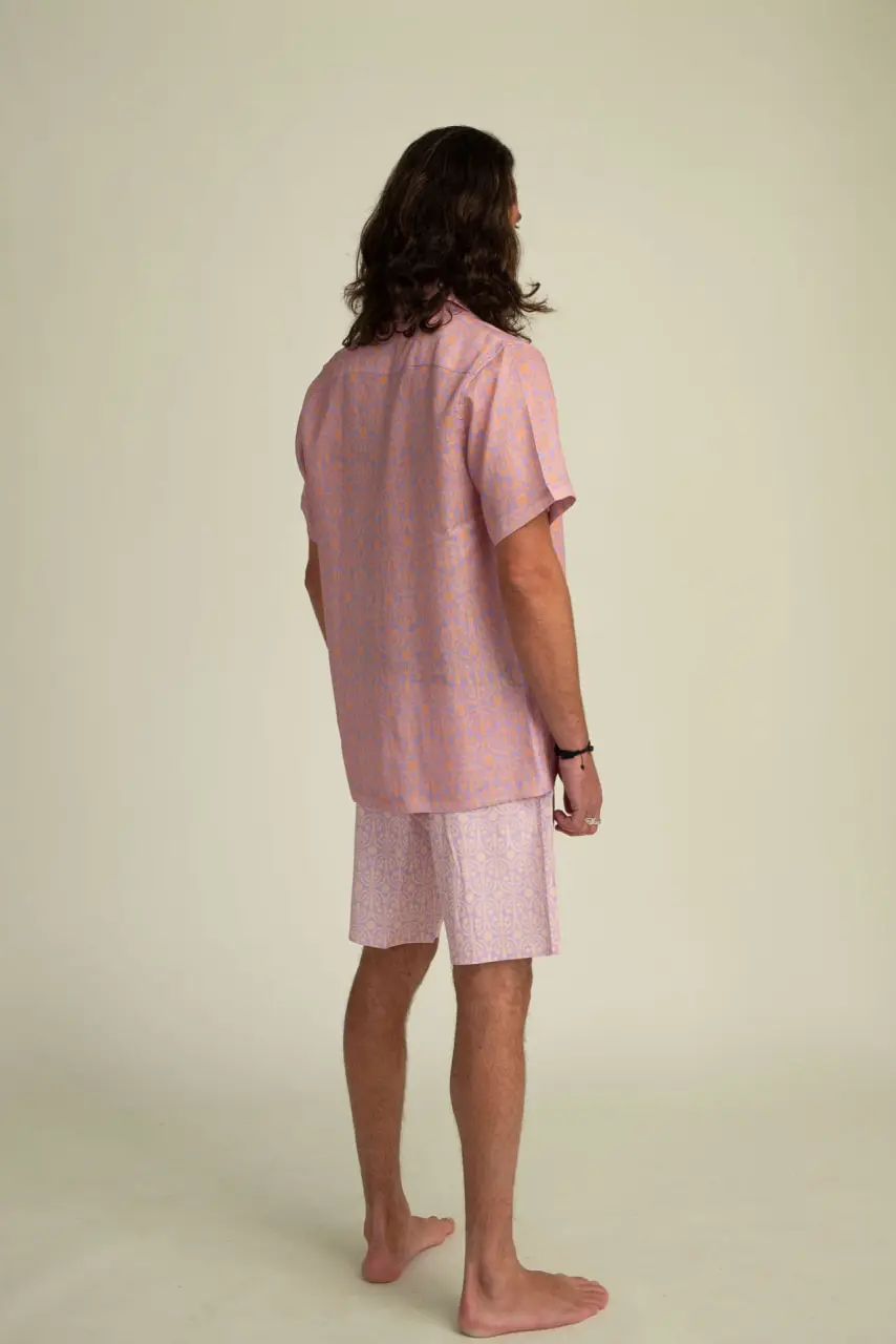 Futah - Flora Mocha & Violet Shirt (2)