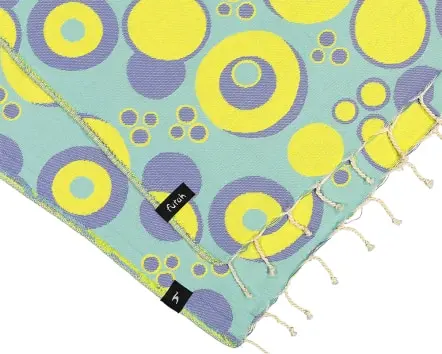 Vortex Yellow & Water Beach Towel (2)