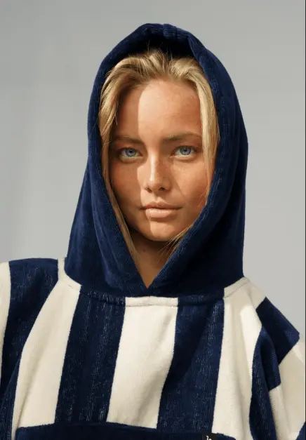 Bedu Blue Terry Poncho (2)