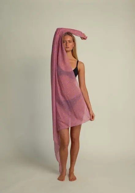 Futah Pareo Flora Mocha & Violet